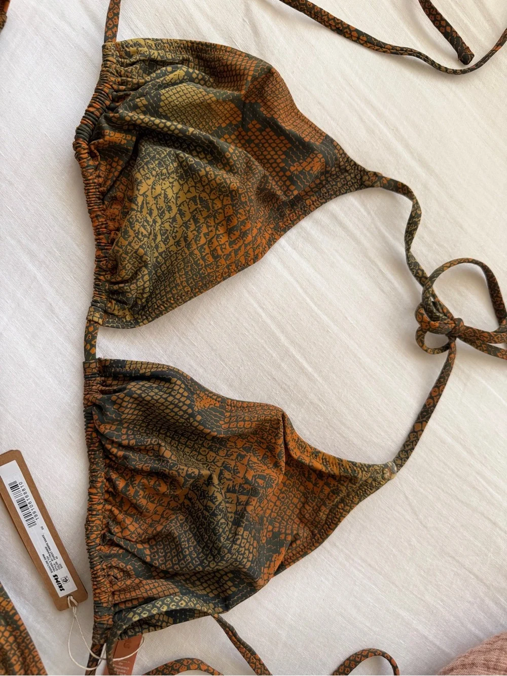 SKIMS SWIM TRIANGLE TOP FOREST OMBRÉ SNAKE 4XL